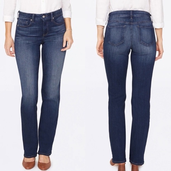 NYDJ Marilyn Straight Leg Jeans 16 Tall x 34" Inseam Long Saint Veran - Picture 1 of 10